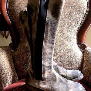 Bed Stu Chelsea Pull on Riding Boots, Free People, Gray Suede